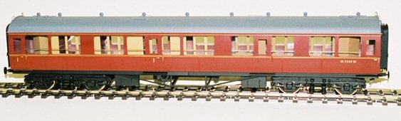 BR Maroon example of a Brake Composite Collett coach