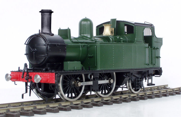 Late 14xx with the whistle shroud and addition piping and topfeed in factory painted BR green