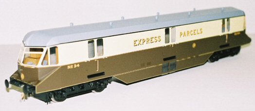 Example of a finished Railcar in GWR Chocolate and Cream